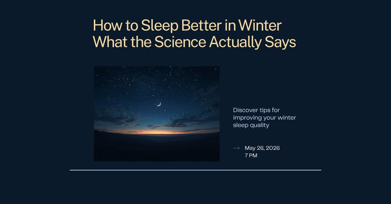 Person sleeping peacefully in a cosy winter bedroom, winter sleep quality and circadian health